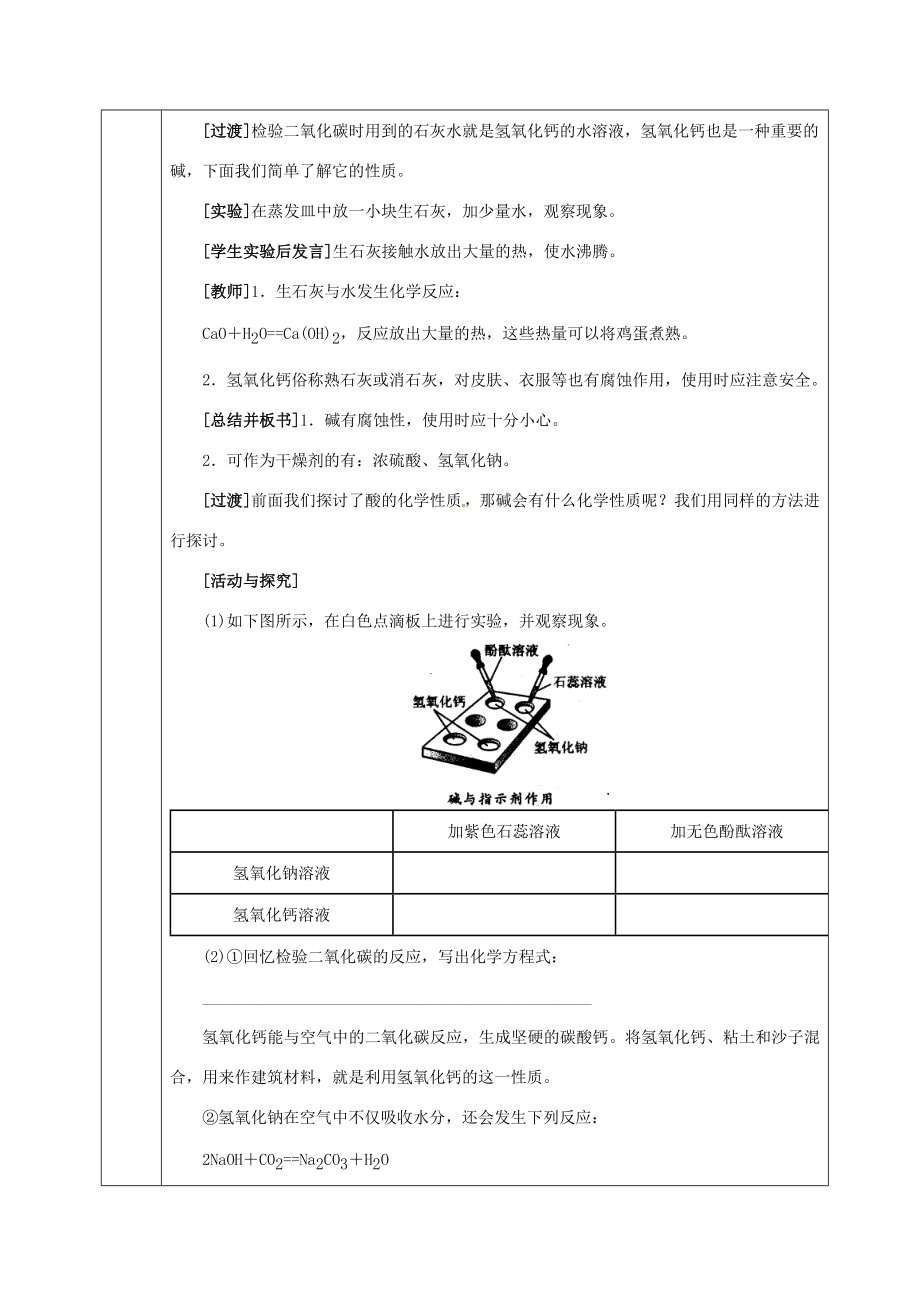 九年级化学下册10.1常见的酸和碱教案3（新版）新人教版（新版）新人教版初中九年级下册化学教案.doc