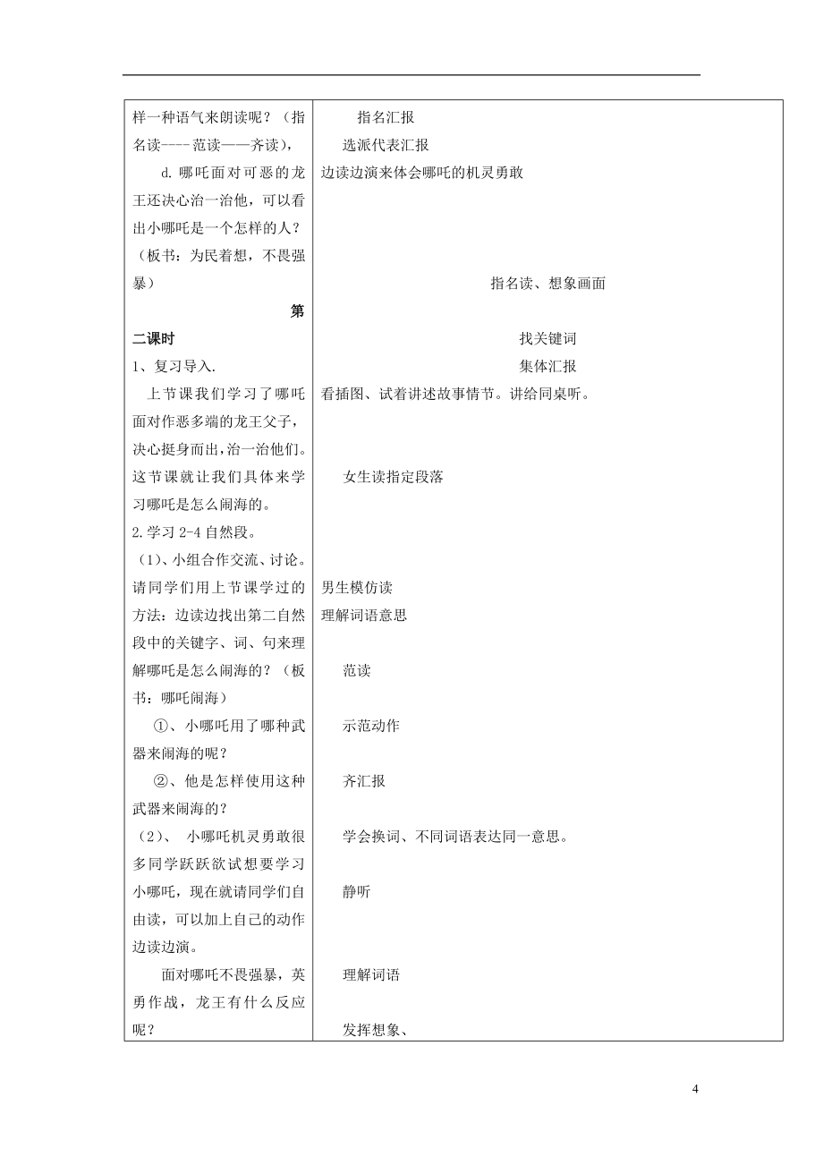 三年级语文上册哪吒闹海教学设计1苏教版.doc