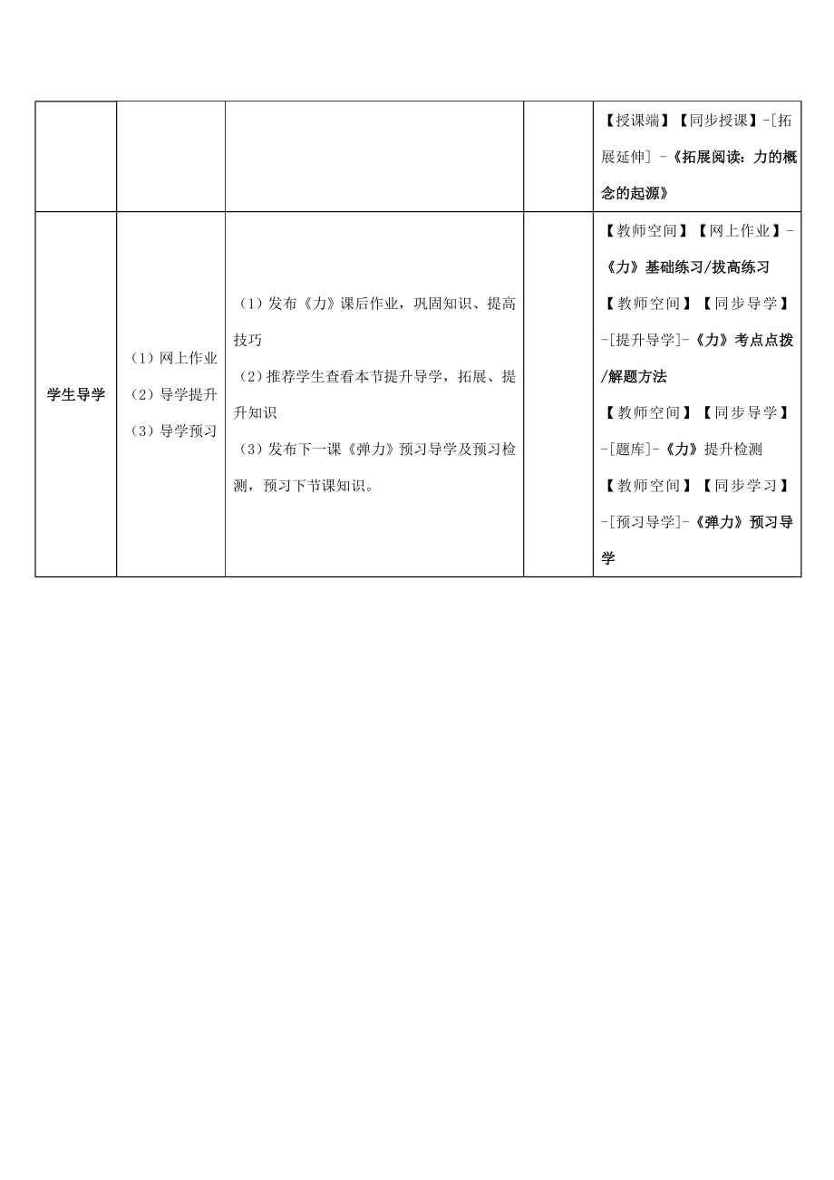 八年级物理下册第七章第1节《力》教学应用指导（新版）新人教版.doc