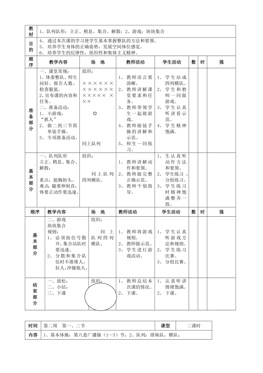 人教版六年级下册体育教案(7).doc