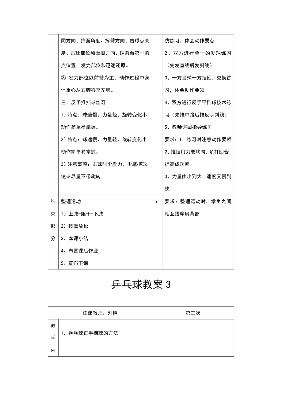 乒乓球兴趣课教案(5).doc