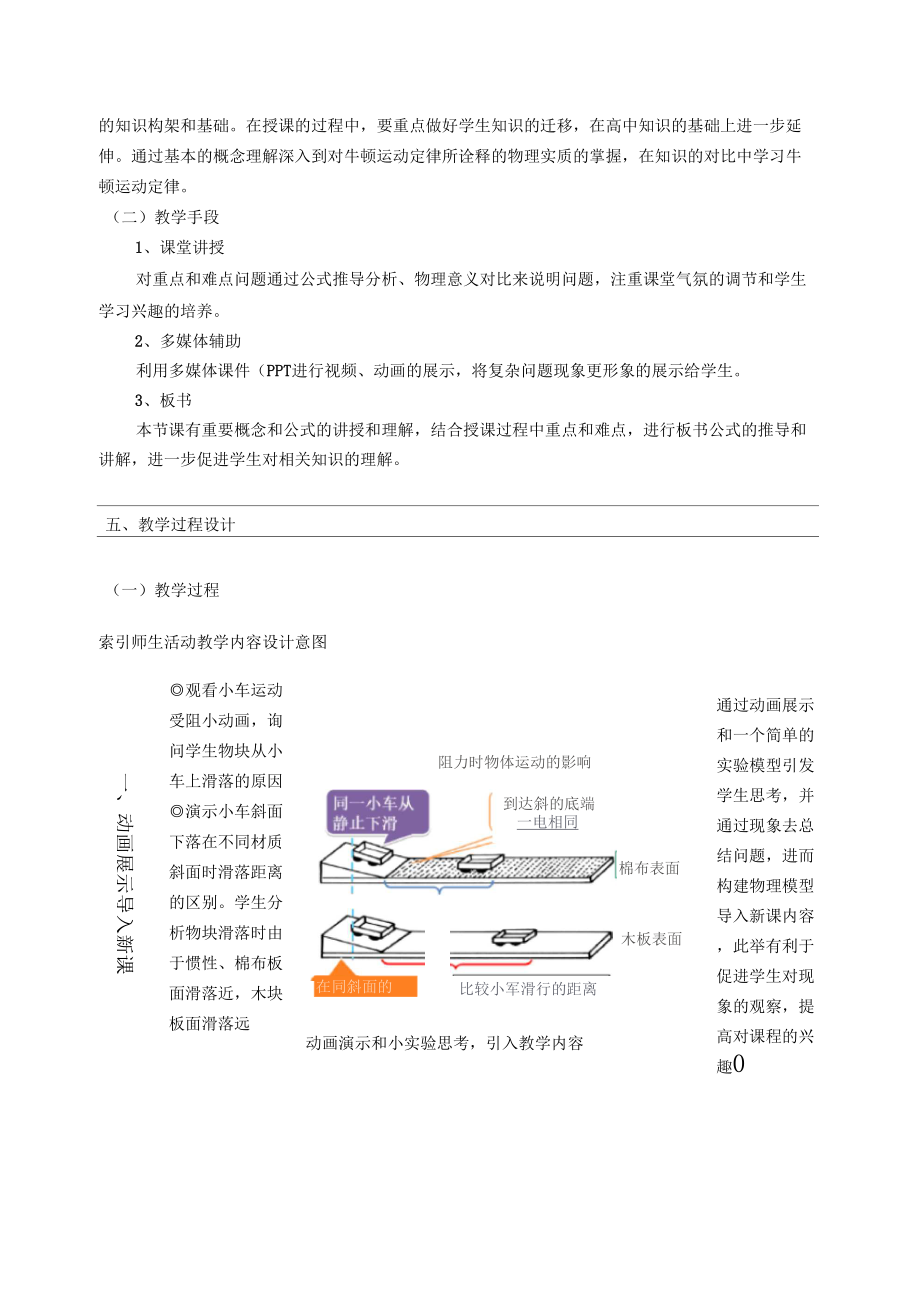 大学物理教学设计牛顿定律.doc