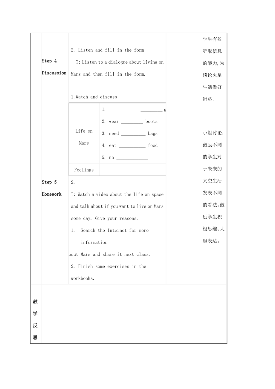 九年级英语下册Unit4LifeonMarsComicstripWelcometotheunit教学设计（新版）牛津版（新版）牛津版初中九年级下册英语教案.doc