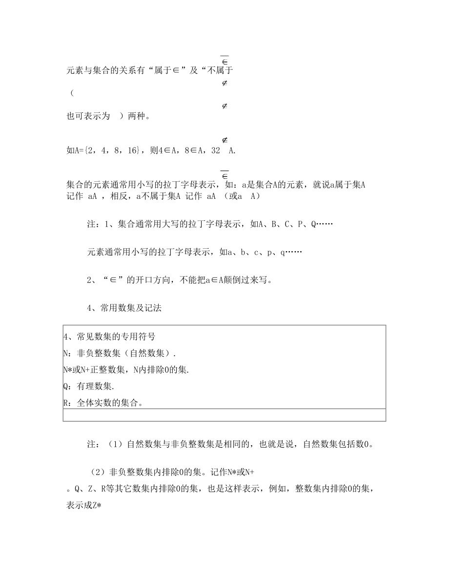 人教版高中数学必修1集合教案.doc