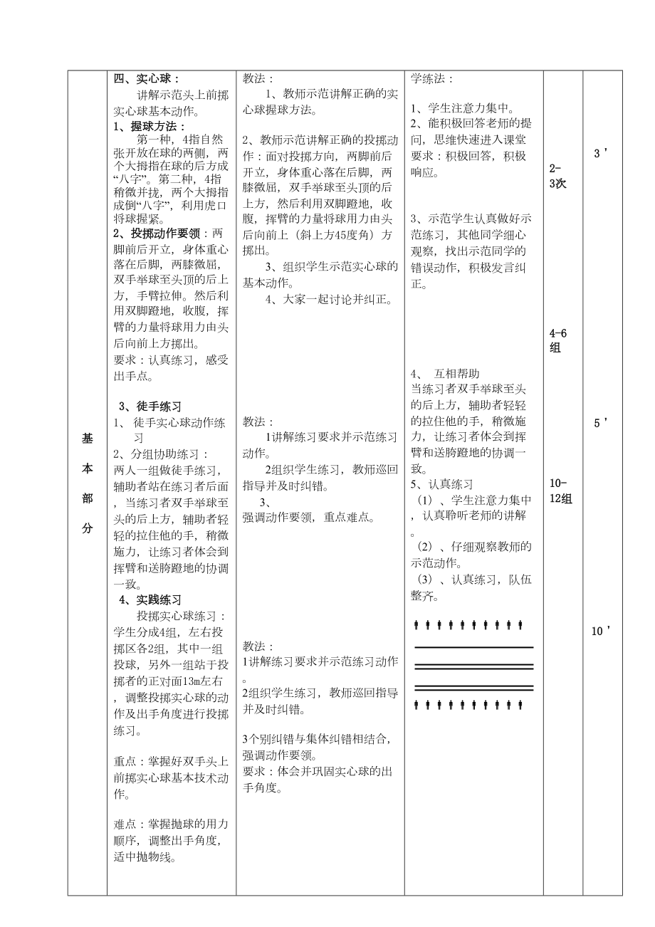 初中体育实心球教案(3).doc