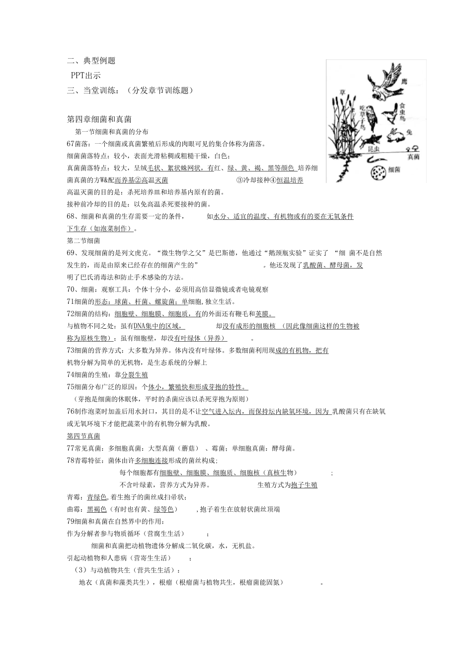 八年级上册生物总复习教案(4).doc