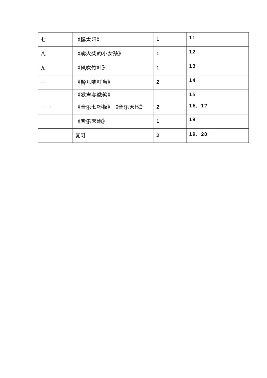 湘教版小学六年级上册音乐教学计划.doc