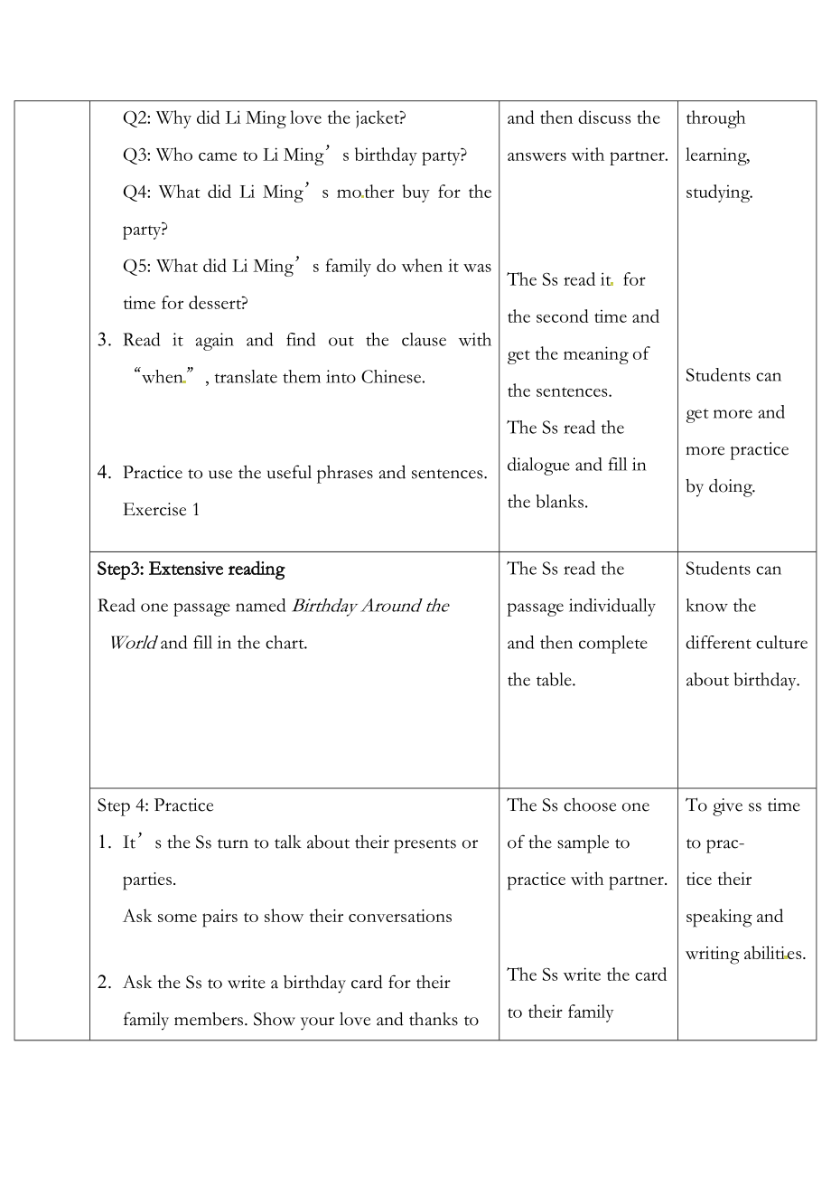 冀教版英语八年级上册Lesson18教案2.doc