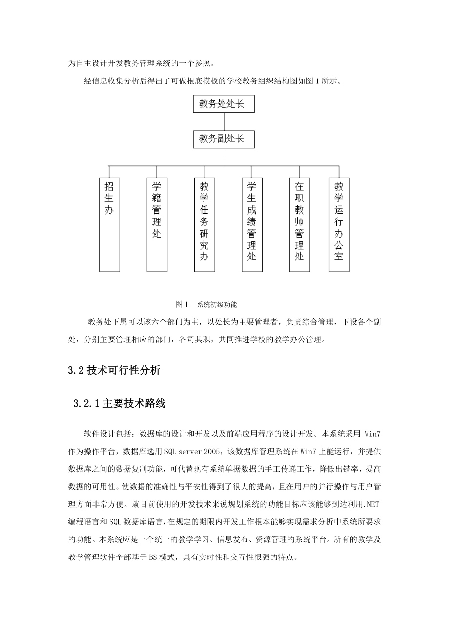 教学事务管理系统的可行性分析报告.doc