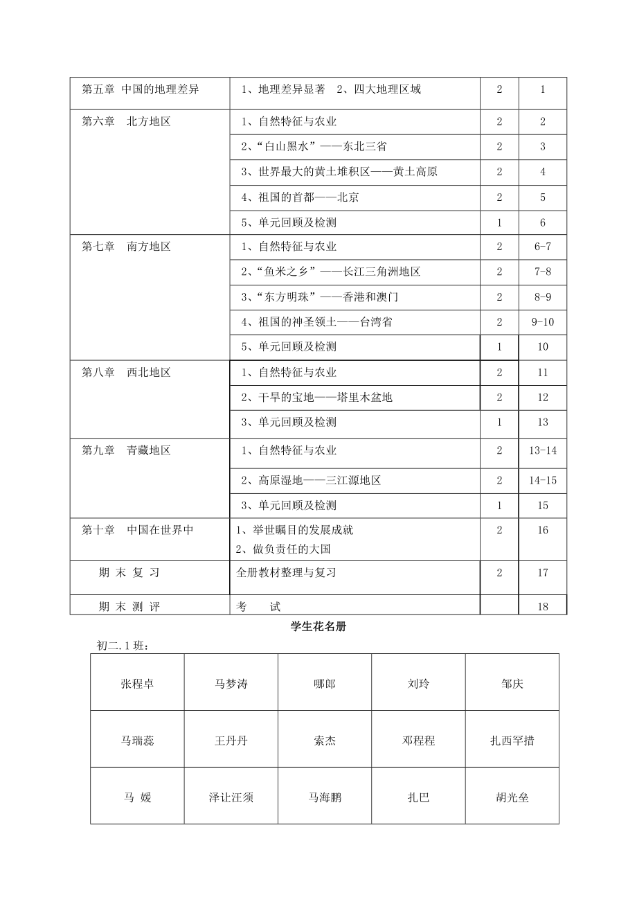 初中地理八年级下册教案全册.doc