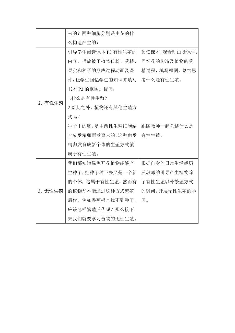 人教版生物八年级下册7.1.1《植物的生殖》教案3.doc