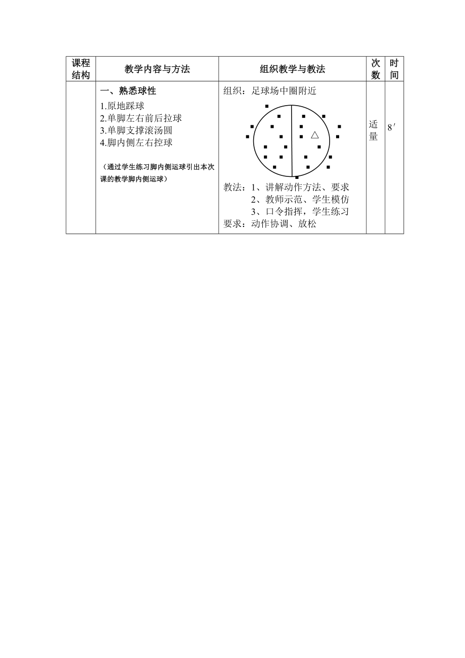 足球运球教学设计.doc