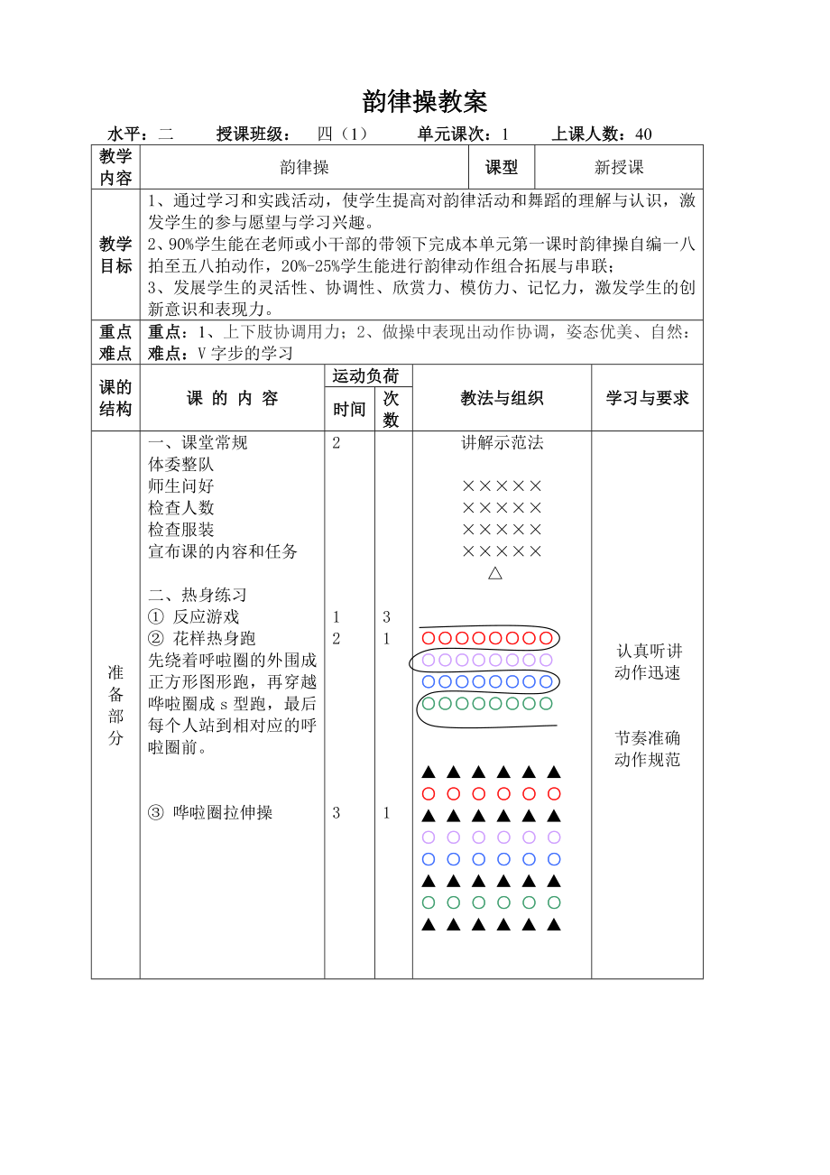 体育韵律操教案(4).doc