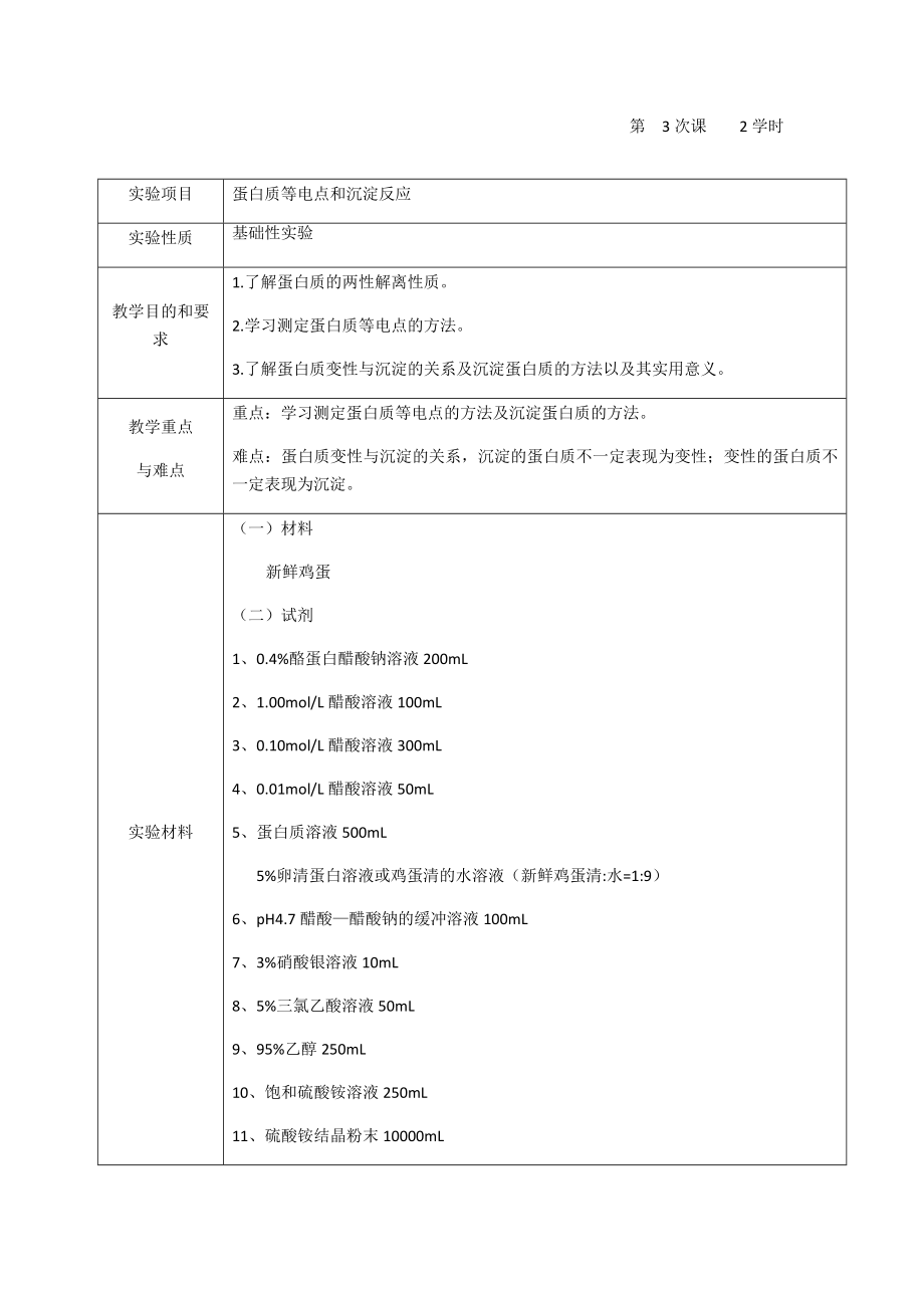 医学生物化学实验教案.doc