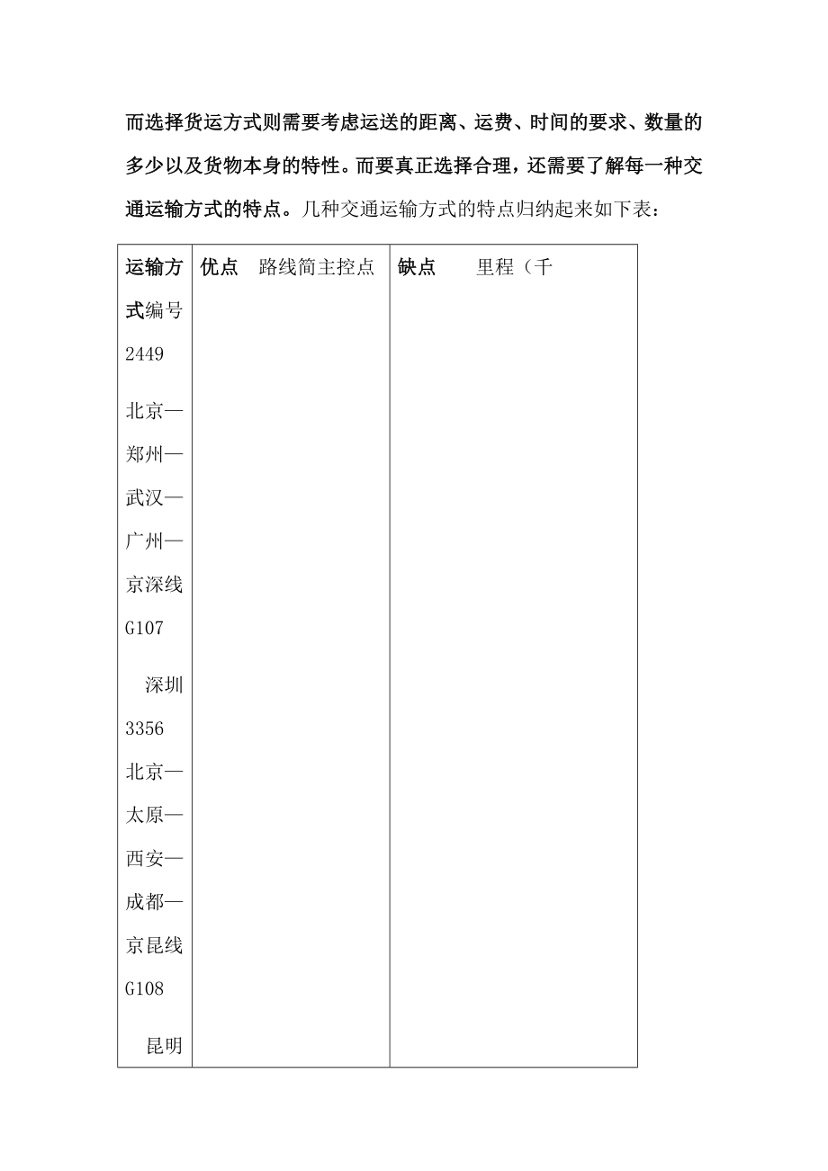 八年级地理中国的交通运输教案.doc