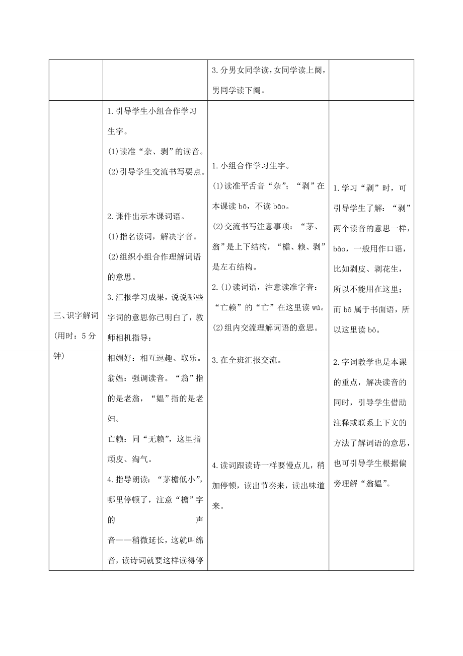 四年级语文下册第一单元1古诗词三首教案新人教版新人教版小学四年级下册语文教案.doc