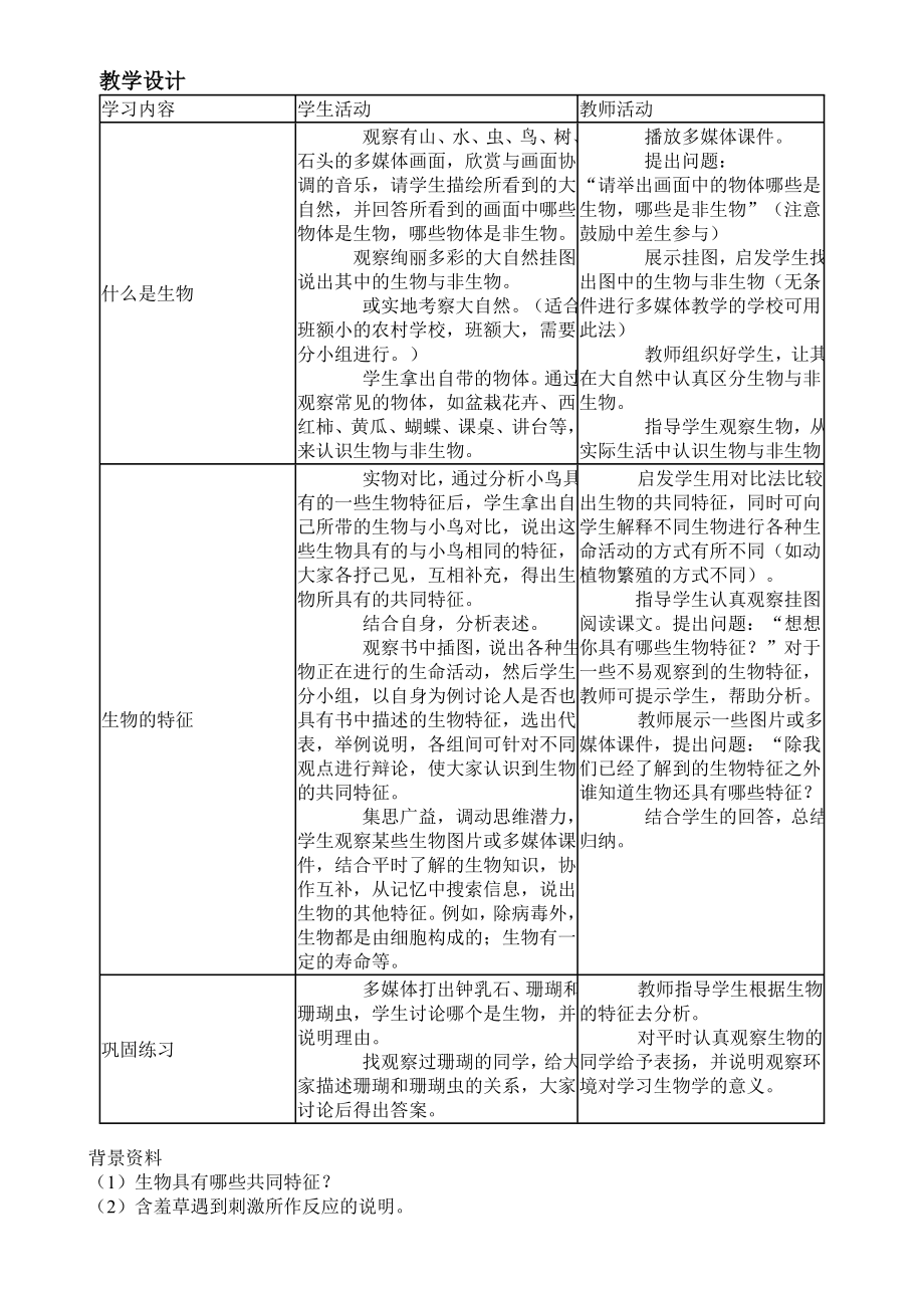 初中生物初一上册教案(2).doc