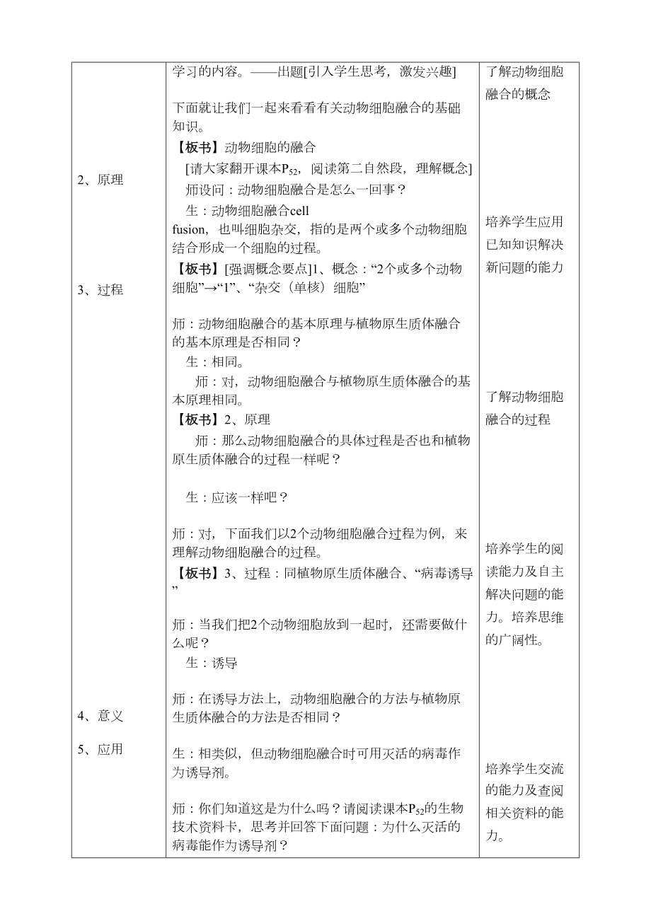 动物细胞融合与单克隆抗体教案.doc