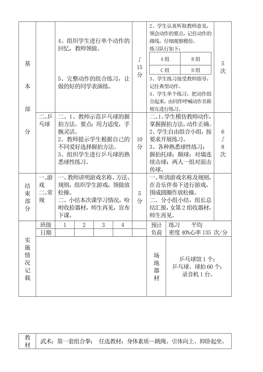 初中七年级体育课教案全集(2).doc