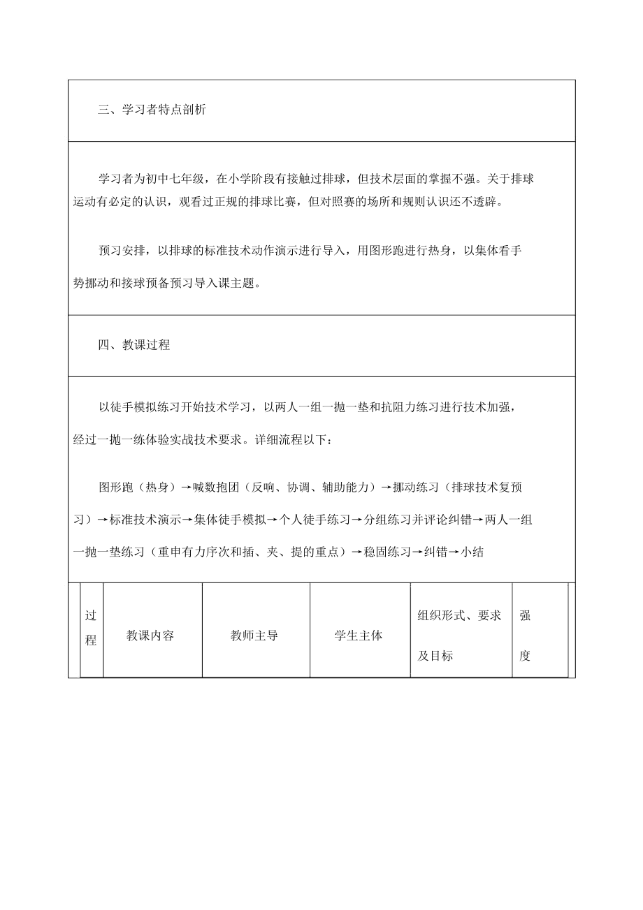 排球教学设计方案.doc