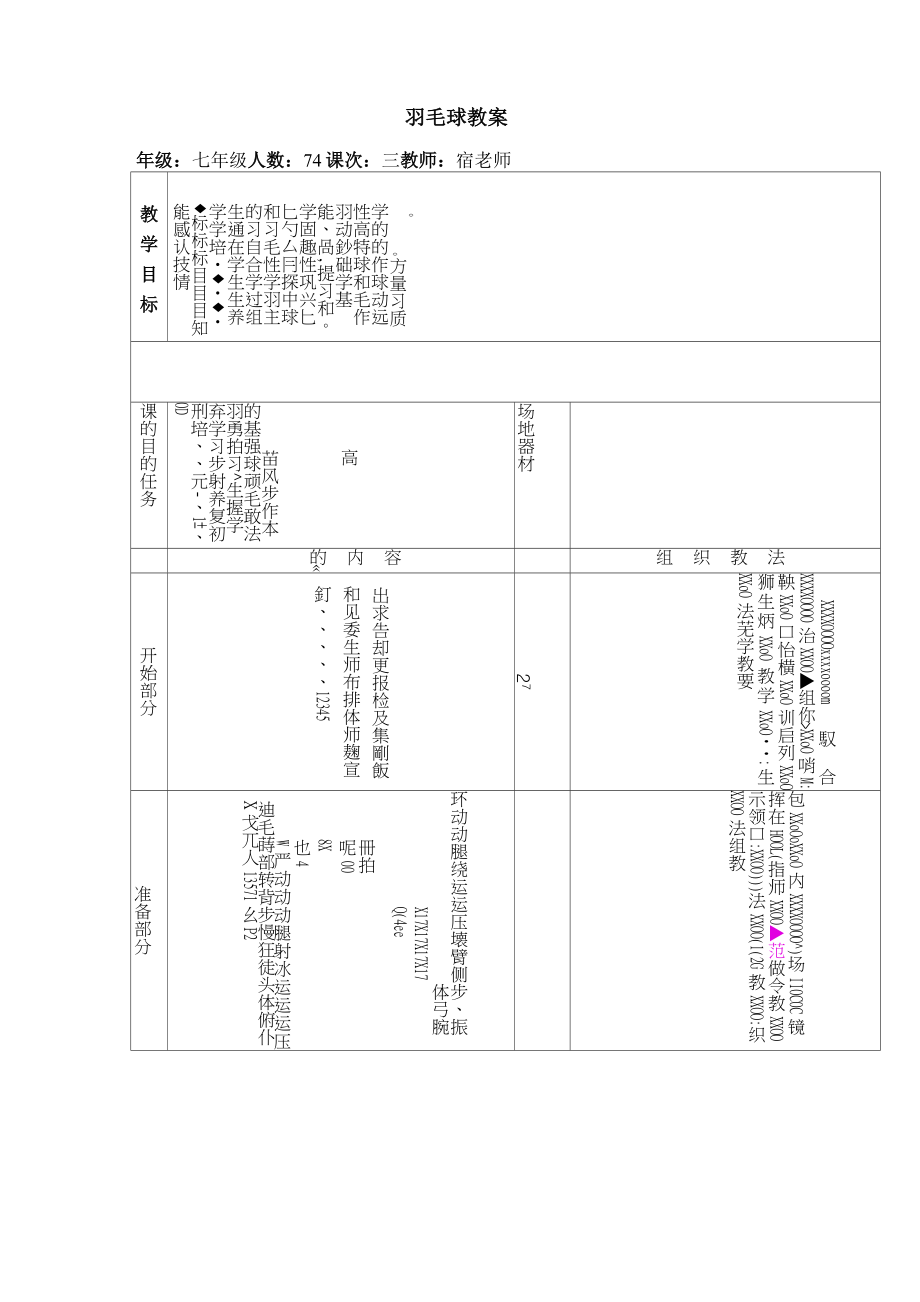 初中羽毛球课教案(4).doc