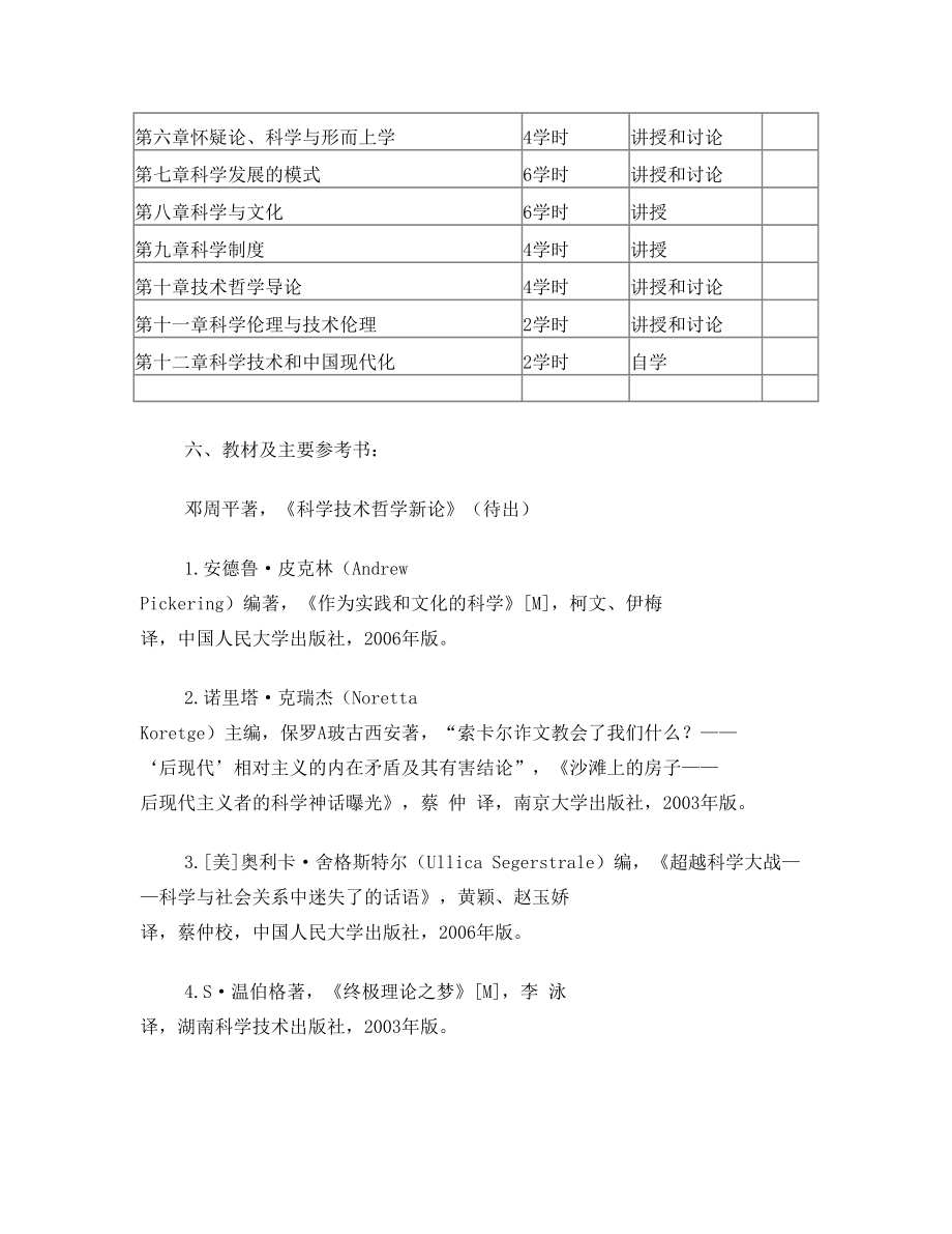 自然辩证法教学大纲2.doc