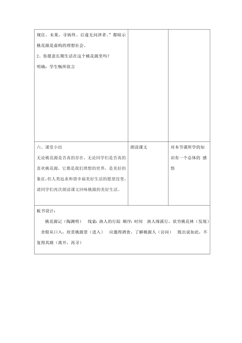 八年级语文上册第五单元21桃花源记教学设计2新人教版新人教版初中八年级上册语文教案.doc