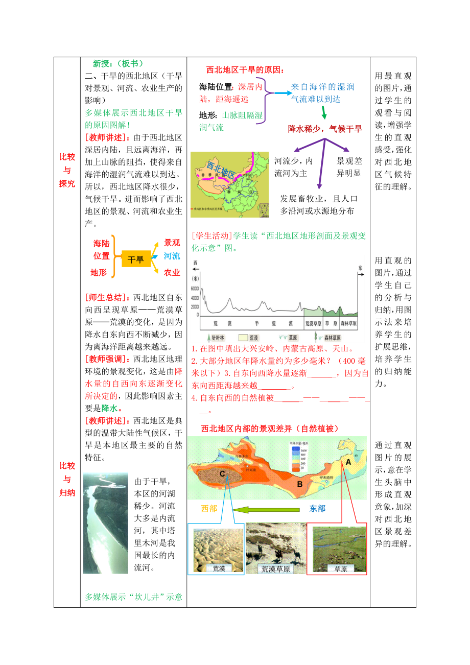 八年级地理下册第五单元第3课西北地区和青藏地区（第1课时）教案1商务星球版.doc