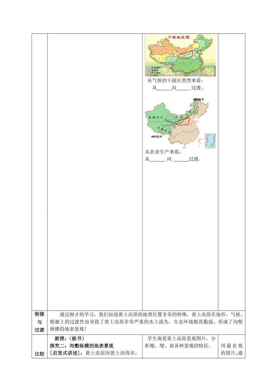 八年级地理下册第七单元第1课世界上最大的黄土分布区教案商务星球版.doc