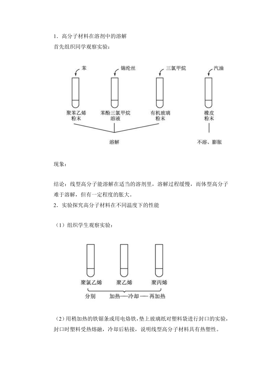 人教版高中化学选修55.2《应用广泛的高分子材料》探究教案.doc