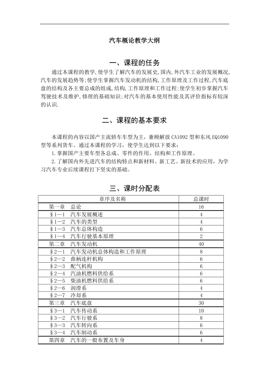 汽车概论教学大纲.doc