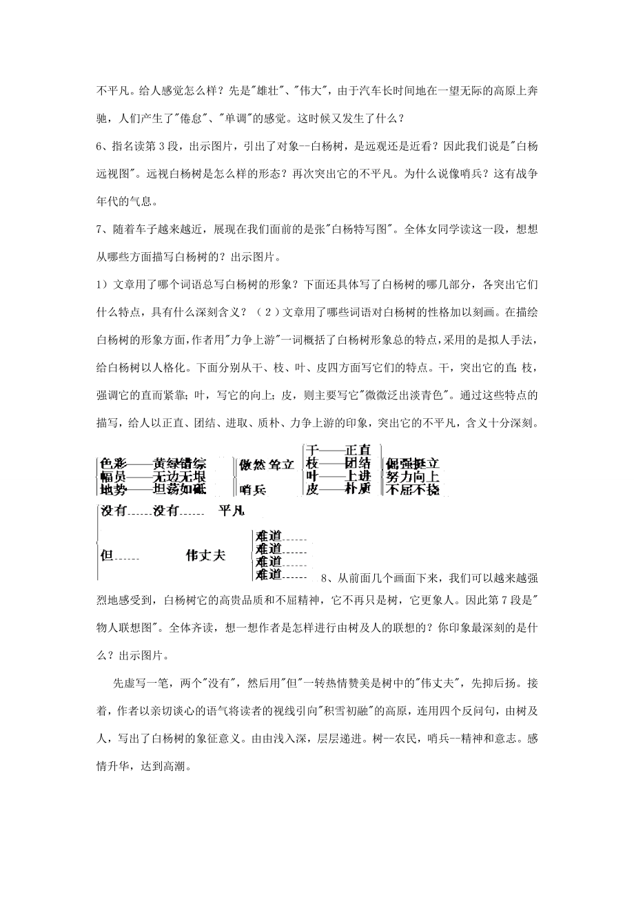 八年级语文下册白杨礼赞教案8苏教版.doc