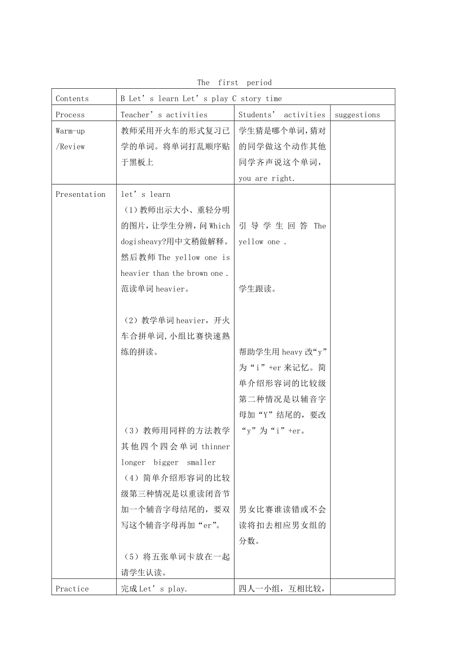 六年级英语下册Unit1(8)教案人教PEP.doc