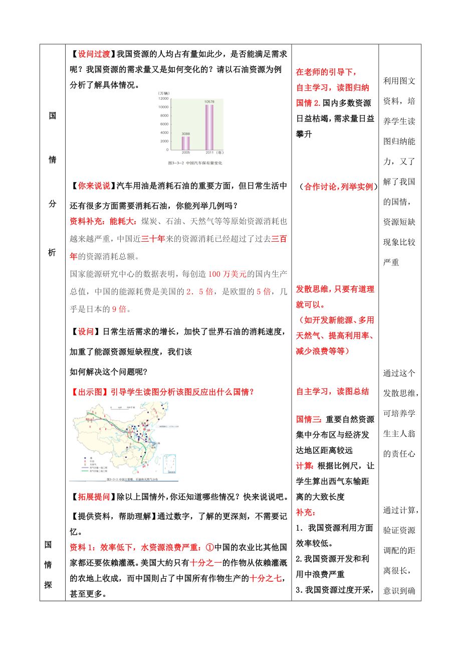 八年级地理上册第三章活动课合理利用和保护自然资源教案北师大版北师大版初中八年级上册地理教案.doc