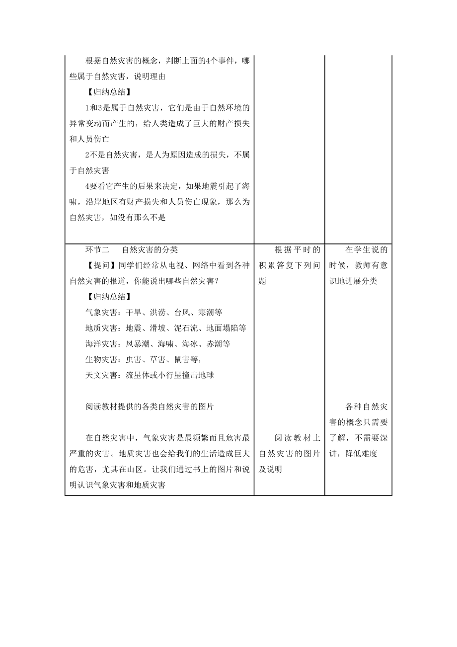 初中人教版地理八年级上册2.4《自然灾害》教案3.doc