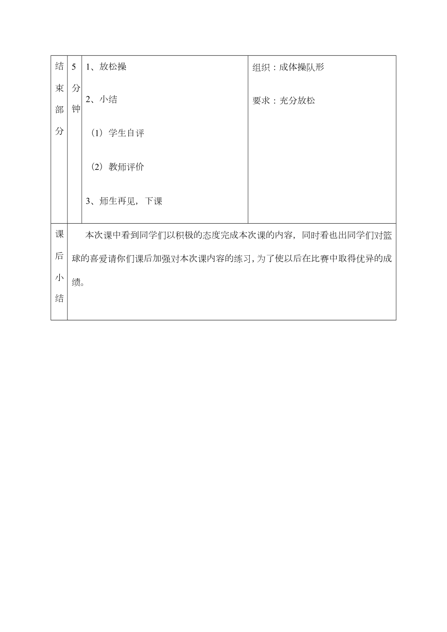 初中田径短跑时教案.doc