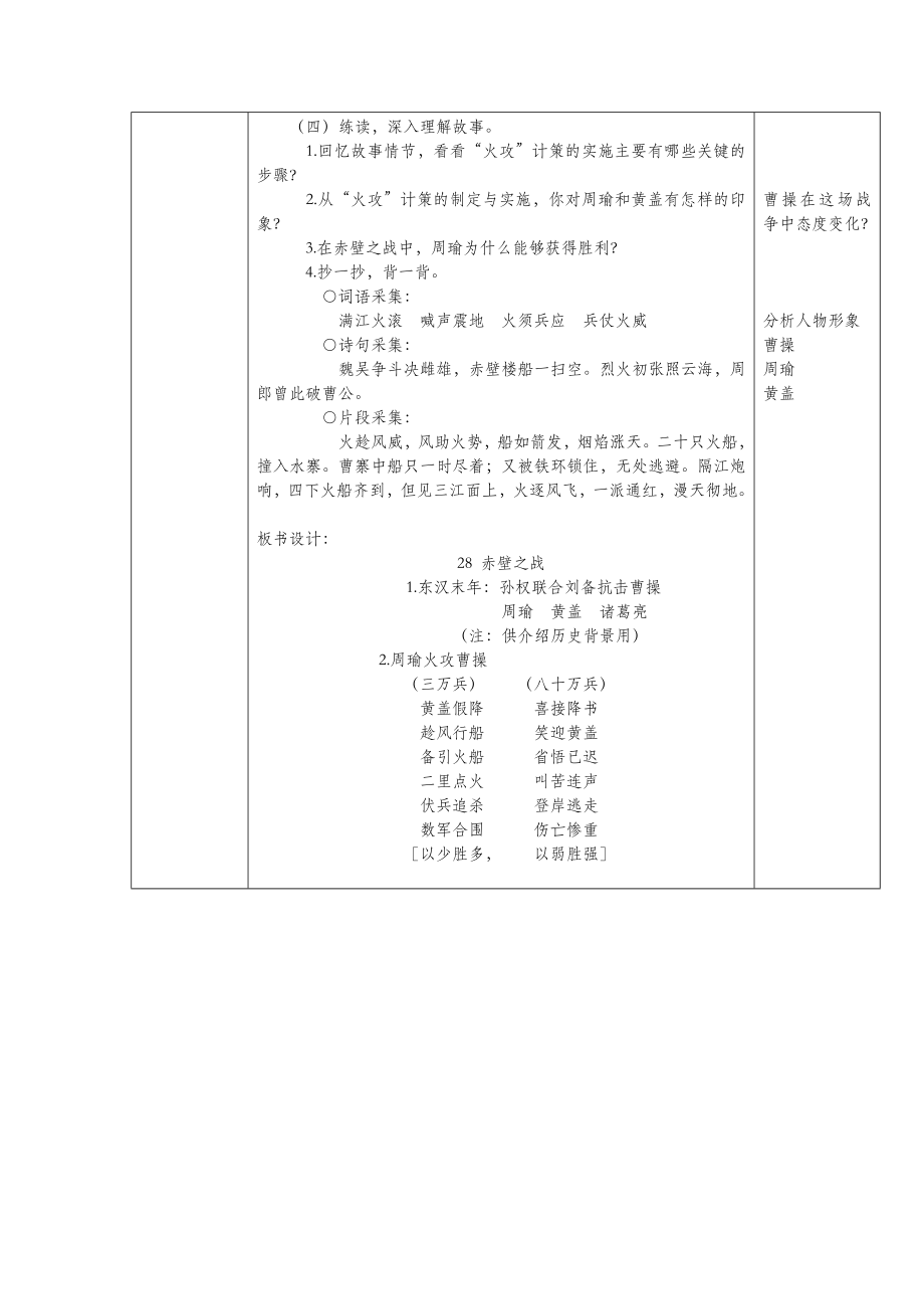 六年级语文上册第六单元28赤壁之战教案1语文S版.doc