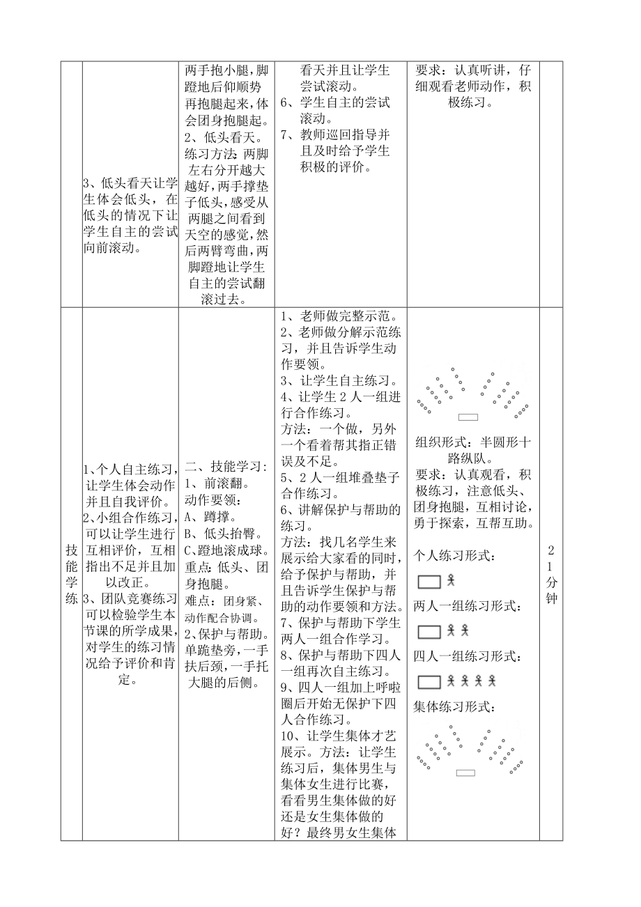 前滚翻优质课教案(3).doc