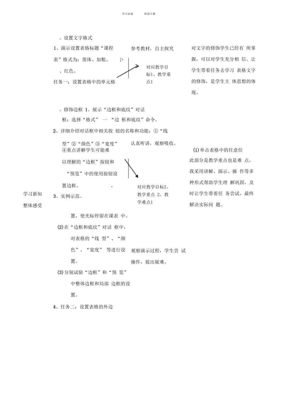 美化班级课程表教学设计.doc