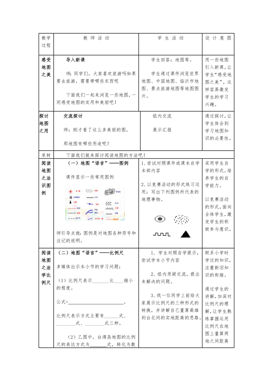 地图的阅读教学教案设计.doc