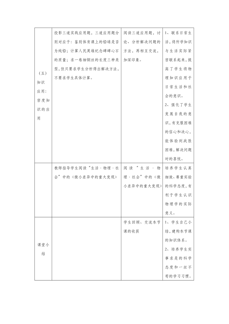 初中苏科版物理八年级下册6《三、物质的密度》教案2.doc