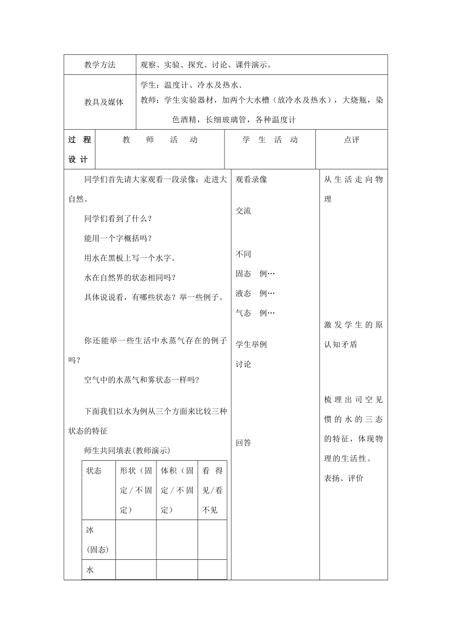 八年级物理下册教师竞赛作品《物质的三态温度的测量》教案苏科版.doc