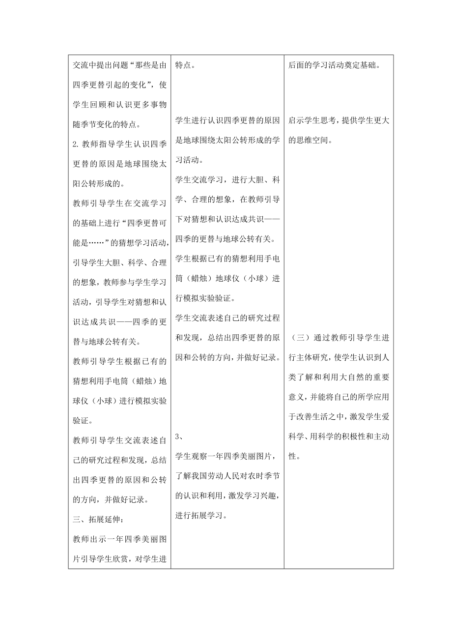 六年级科学上册第四单元太阳、地球和月亮16四季更替教案青岛版六三制青岛版小学六年级上册自然科学教案2.doc