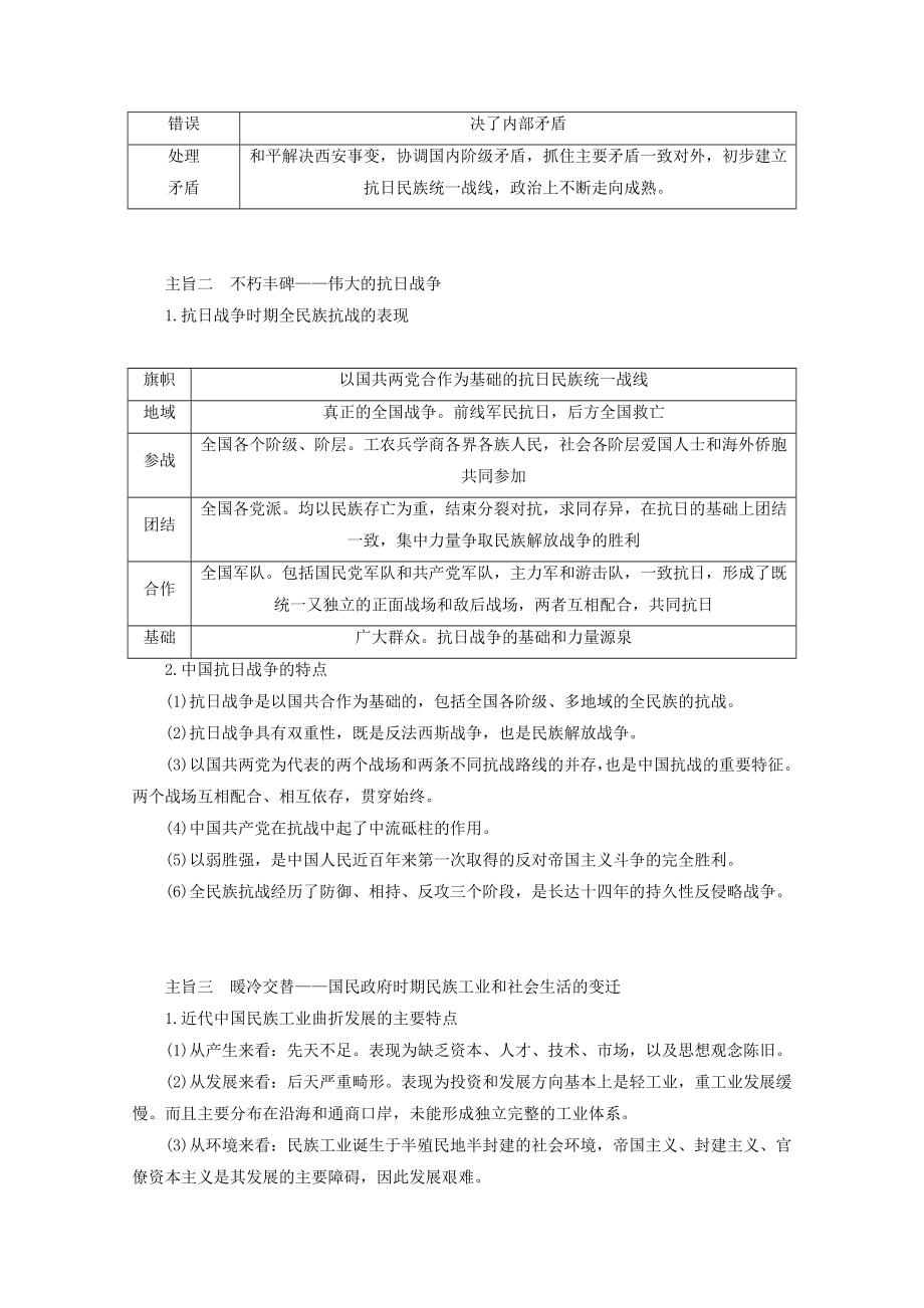 （通史版）202X版高考历史大二轮复习第六讲近代中国的新方向与近代化的曲折发展教学案.doc