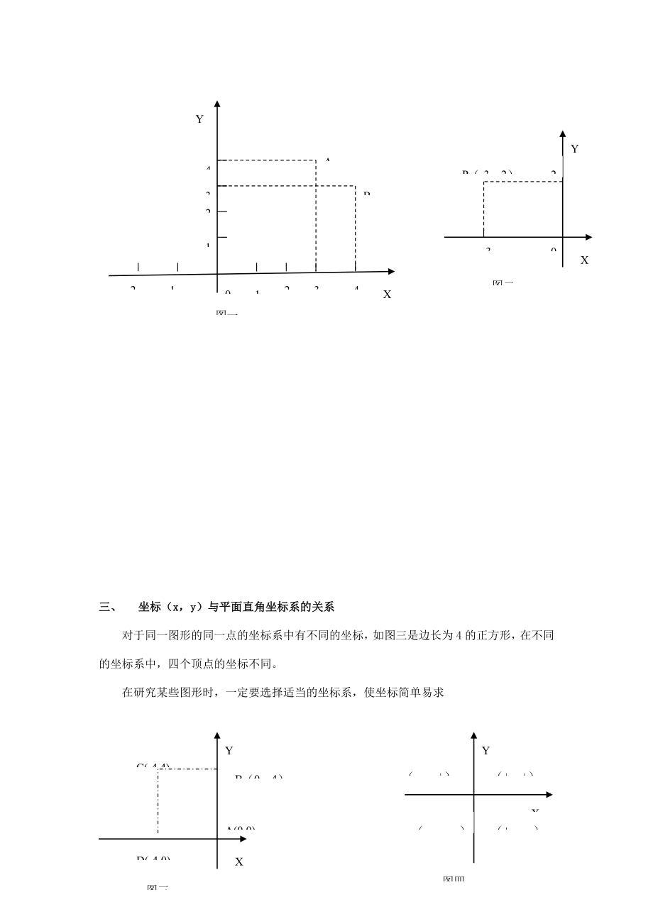 八年级数学上第五章位置的确定复习教案北师大版.doc