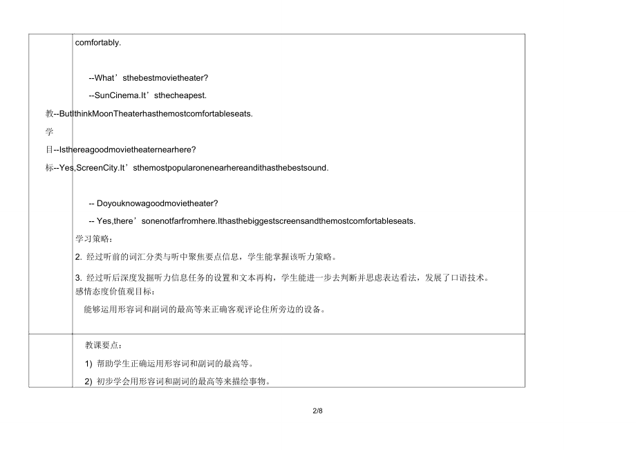 人教版英语八年级上册教案Unit4SectionA.doc