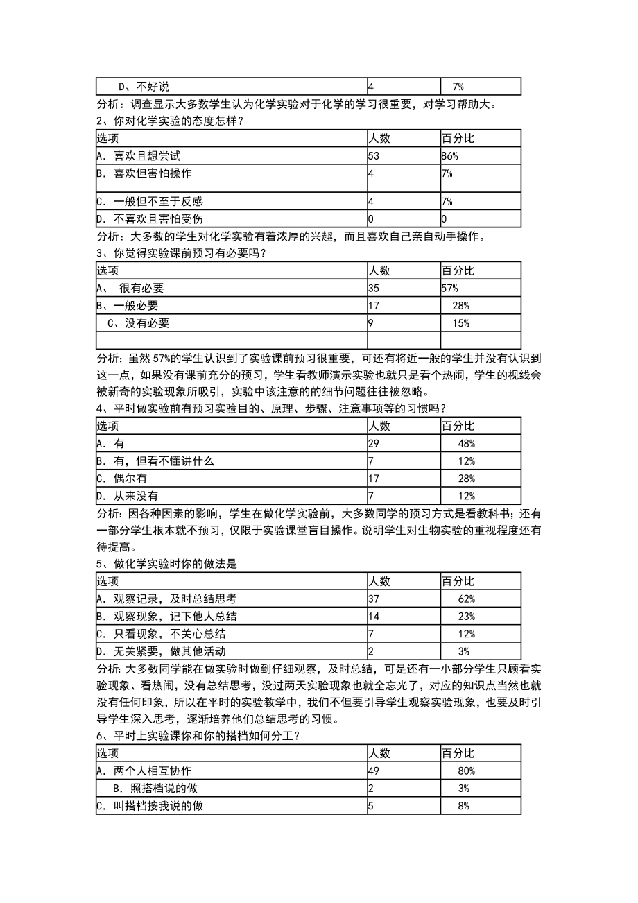 高中化学实验教学问卷调查表(2).doc