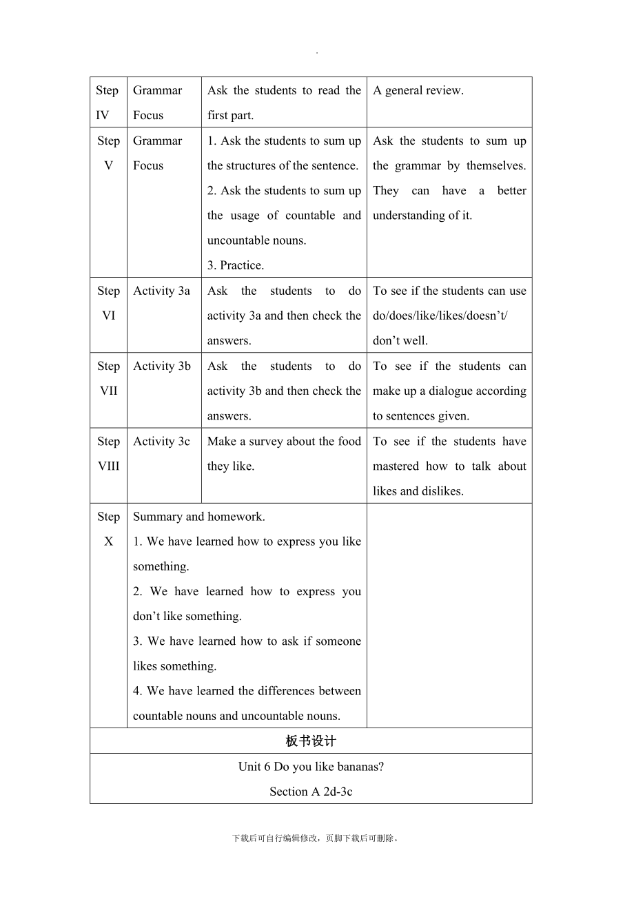 人教版英语七年级上册Unit6SectionA（2d3c）优质课教案.doc