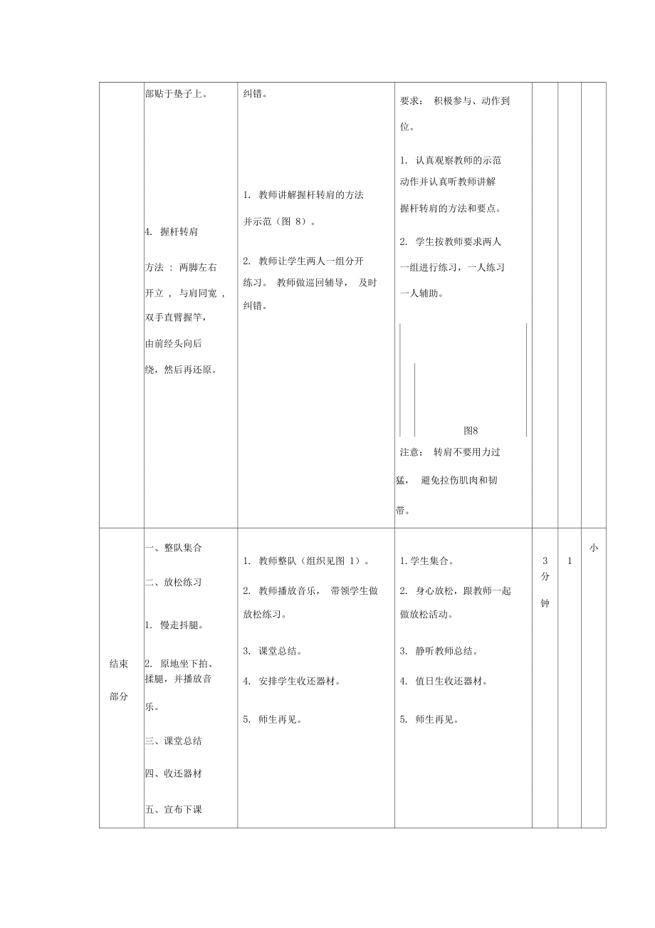 人教版小学一年级体育《柔韧素质练习》教案.doc