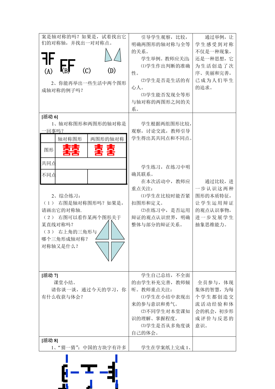 初二数学教案_人教版八年级数学轴对称教学设计.doc